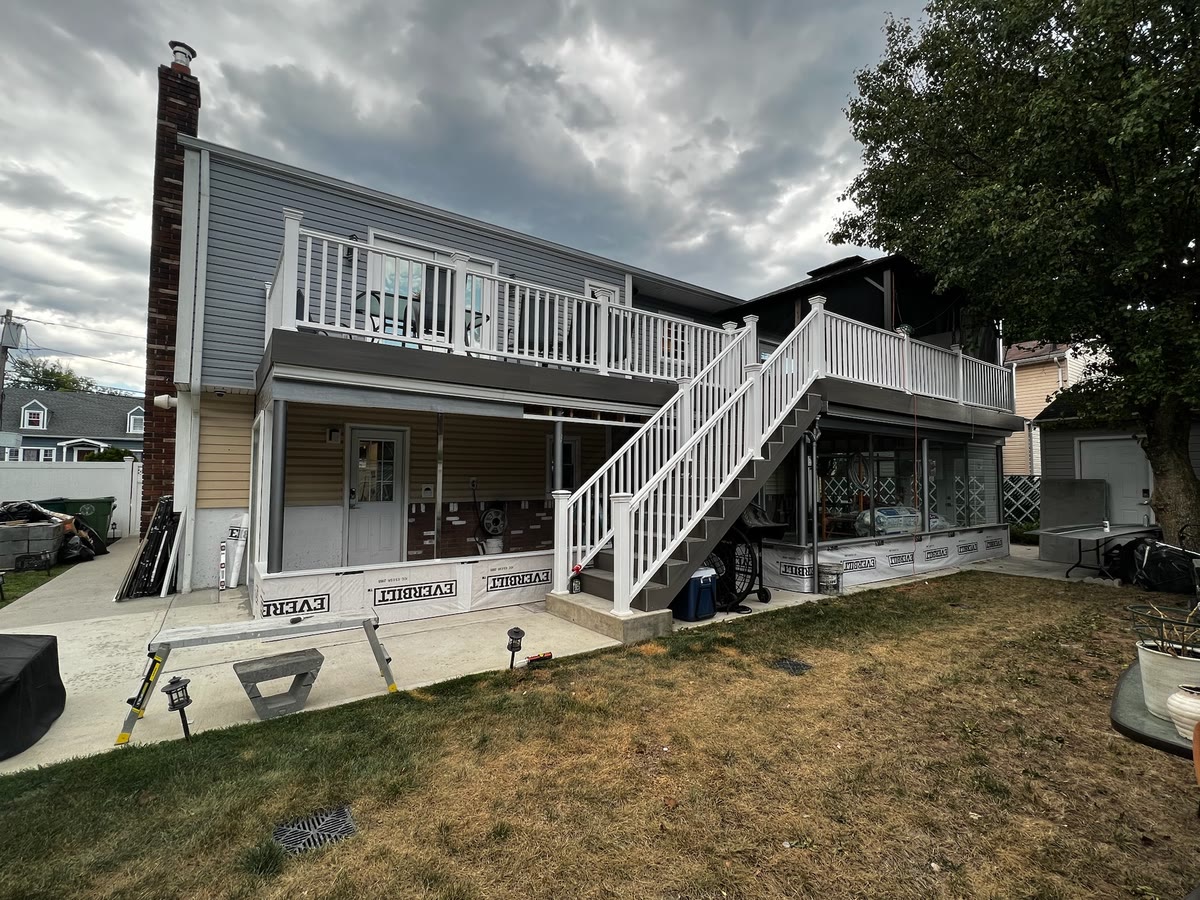 Real ARCED exterior carpentry and deck addition work in Northern New Jersey